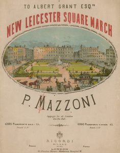 Partition musicale pour New Leicester Square March par P. Mazzoni