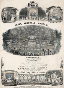 Partition musicale pour Royal Vauxhall Gardens Quadrilles par Charles F A Schmidt - English School