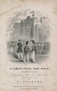 Partition musicale pour la marche de la fanfare du palais St James