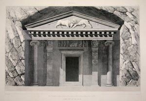 Myra - Tombeau taillé dans la roche, pub. 1863 lithographie - English School