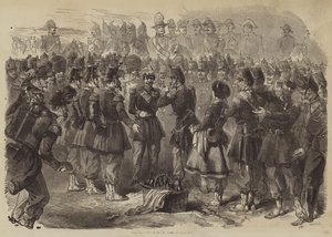 Napoléon III en camp à Châlons (gravure)
