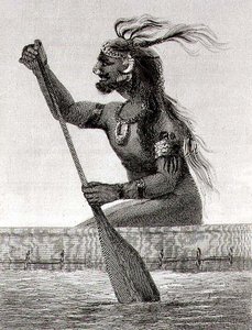 Autochtone de Nouvelle-Guinée, gravé par S. Bull - English School