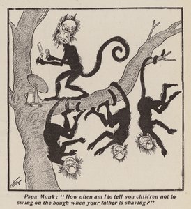 Singes coquins (litho) - English School