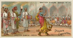 Danse Nautch, Inde (chromolithographie)