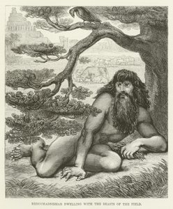 Nabuchodonosor vivant avec les bêtes des champs - English School