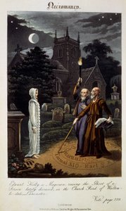 Nécromancie : Edward Kelly, un magicien, invoquant le fantôme d