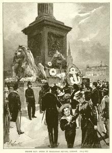 Jour de Nelson : Scène à Trafalgar Square, Londres - English School