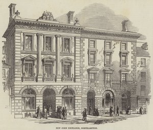 Nouvelle Bourse aux grains, Northampton (gravure) - English School