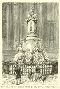 Nouvelle statue de la reine Anne dans le cimetière de l
