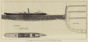 Nouveau lancement de torpille à vapeur construit pour la République Argentine (gravure) - English School