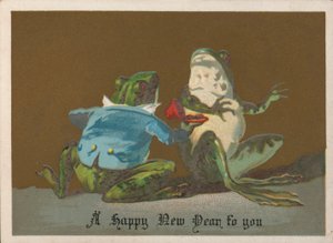 Carte du Nouvel An (chromolitho)