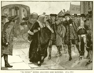 Émeutiers anti-catholiques attaquant Lord Mansfield