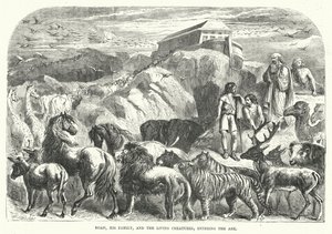 Noé, sa famille et les créatures vivantes entrant dans l