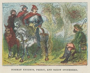 Chevalier normand, prêtre et porcher saxon - English School