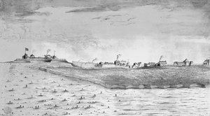 Vue nord-ouest du Fort Lawrence à Chignectou - English School