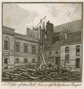 Vue nord-ouest du clocher de la chapelle Saint-Étienne - English School