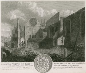 Vue nord-ouest de la salle du palais de Winchester telle qu