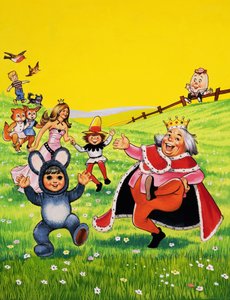 Personnages de la nurserie dansant