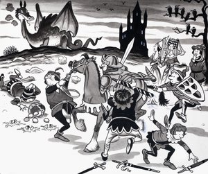 Illustration de comptine - English School
