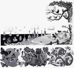 Illustration de comptine - English School
