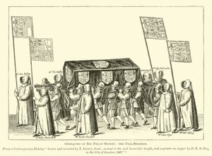 Obsèques de Sir Philip Sidney, les Porteurs de Pall
