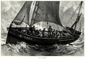 Au large de Boulogne (gravure) - English School
