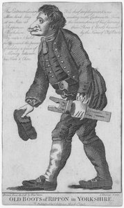 Vieilles Bottes de Rippon dans le Yorkshire, gravé par J. Strange (18ème siècle) d