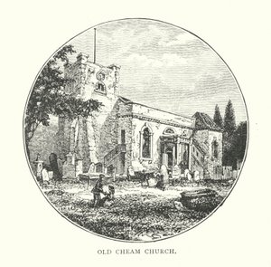 Ancienne église de Cheam (gravure) - English School