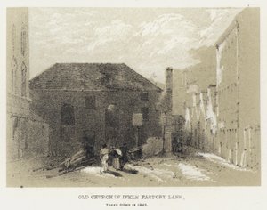 Ancienne église dans Inkle Factory Lane, démolie en 1845