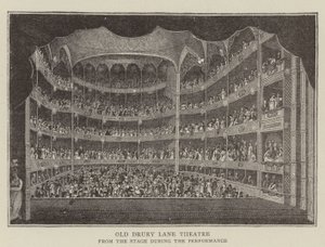 Ancien théâtre de Drury Lane (gravure) - English School