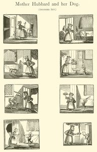 Vieille Mère Hubbard et son chien - English School