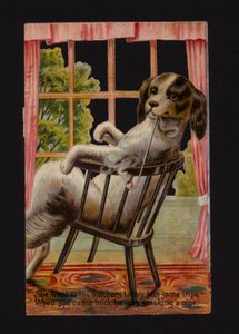 Vieille Mère Hubbard et son chien - English School