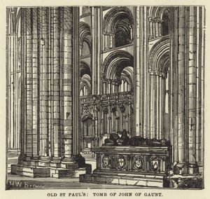 Ancienne cathédrale de St Paul, tombeau de Jean de Gand