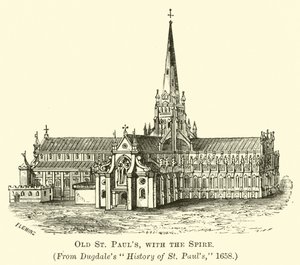 Ancienne cathédrale Saint-Paul avec la flèche