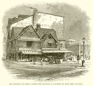 Ancien bâtiment à Boston où le complot du thé est supposé avoir été fomenté