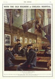 Vieux soldats dans le hall de l