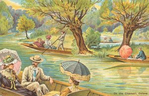 Sur le Cherwell (lithographie en couleur)