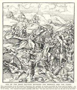 Une des nombreuses batailles entre les Mongols et les Turcs - English School