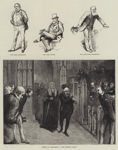 Ouverture du Parlement, "Le président arrive !" (gravure)