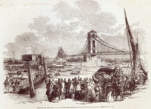 Ouverture du pont suspendu de Hungerford - English School