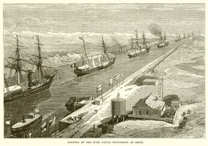 Ouverture du canal de Suez - Procession de navires - English School