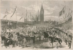 Ouverture de la digue de la Tamise (gravure)