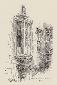 Fenêtre Oriel de Crosby Hall, face à Great St Helen