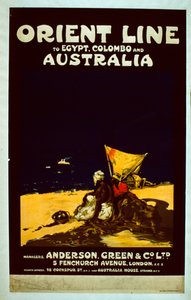 Affiche de la ligne Orient, vers 1920 - English School