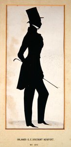 Orlando, vicomte Newport, silhouette par un artiste inconnu