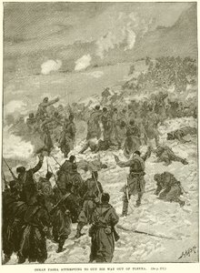 Osman Pacha tentant de se frayer un chemin hors de Plevna - English School