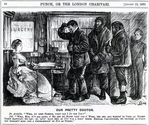 Notre joli docteur, publié dans Punch Magazine, 1870 - English School