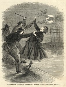 Outrage sur la Tamise; Une femme jetée à l