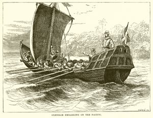 Oxenham embarquant sur le Pacifique - English School
