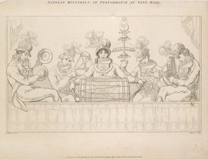Les ménestrels de Padean en représentation aux jardins de Vauxhall, Londres - English School